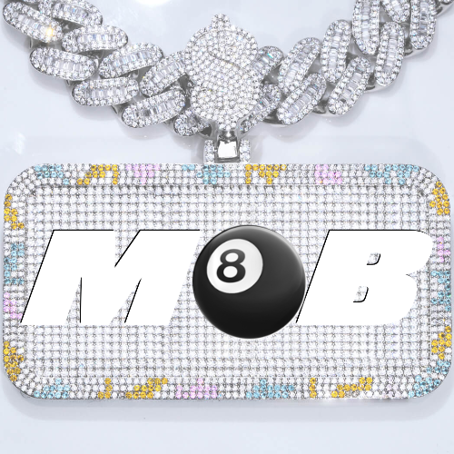 CUSTOM LETTER NECKLACE 3D COLORFUL SQUARE