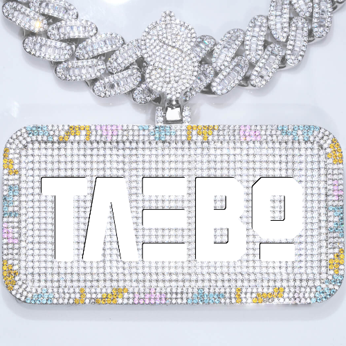 CUSTOM LETTER NECKLACE 3D COLORFUL SQUARE