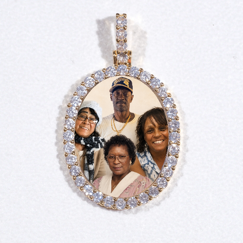 3D Oval Custom Picture Pendant