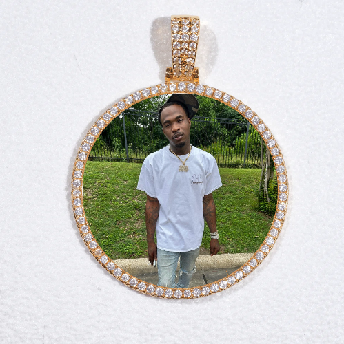 MEDIUM 3D CIRCLE CUSTOM PICTURE PENDANT