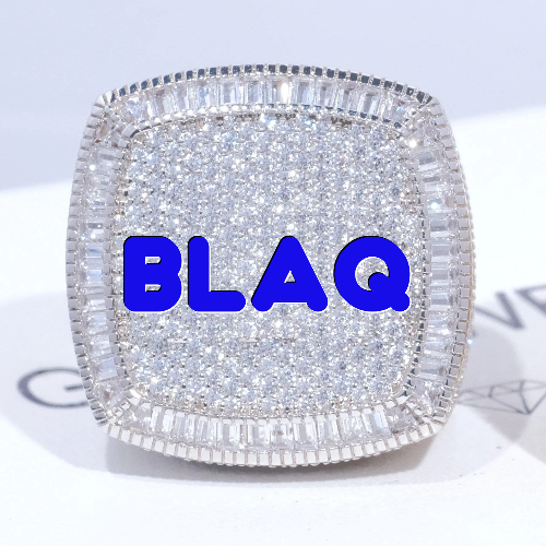 CUSTOM LETTER 3D ICED RING