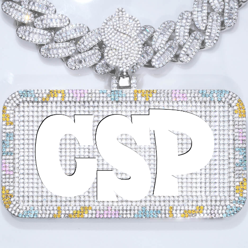 CUSTOM LETTER NECKLACE 3D COLORFUL SQUARE
