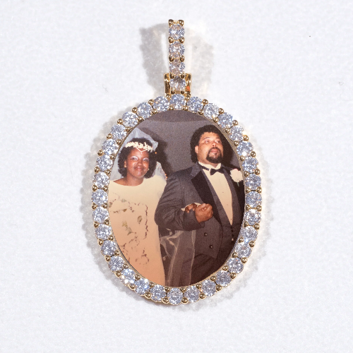 3D Oval Custom Picture Pendant