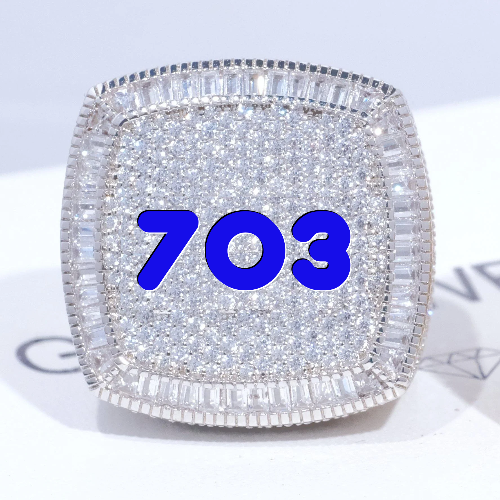 CUSTOM LETTER 3D ICED RING