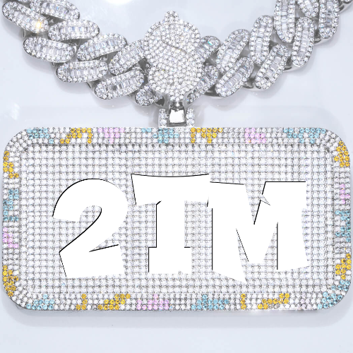 CUSTOM LETTER NECKLACE 3D COLORFUL SQUARE