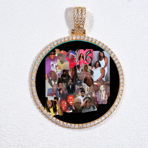 MEDIUM 3D CIRCLE CUSTOM PICTURE PENDANT