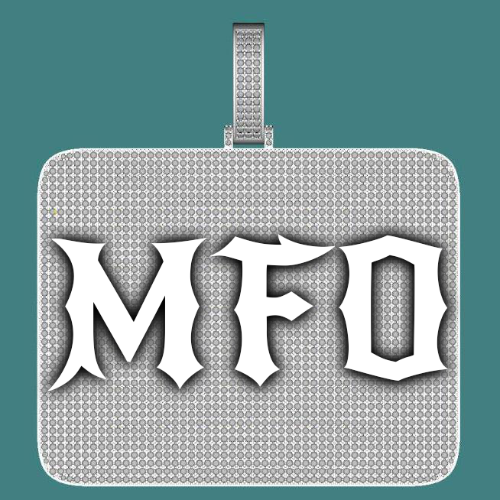 CUSTOM LETTER NECKLACE 3D BIG SQUARE