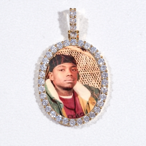 3D Oval Custom Picture Pendant