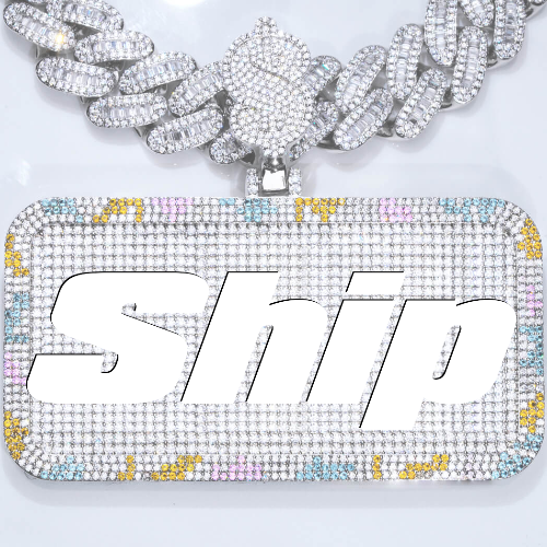 CUSTOM LETTER NECKLACE 3D COLORFUL SQUARE