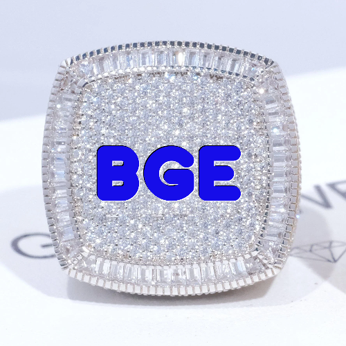 CUSTOM LETTER 3D ICED RING