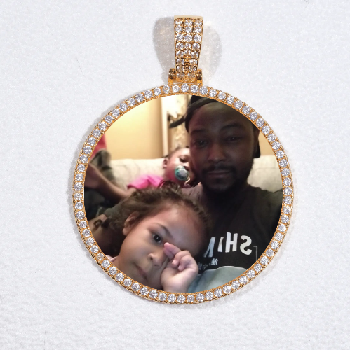MEDIUM 3D CIRCLE CUSTOM PICTURE PENDANT