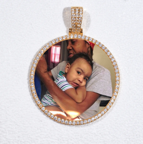 MEDIUM 3D CIRCLE CUSTOM PICTURE PENDANT
