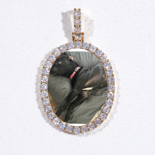 3D Oval Custom Picture Pendant