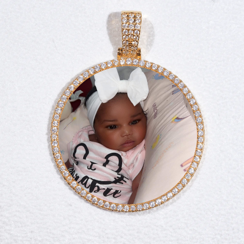 MEDIUM 3D CIRCLE CUSTOM PICTURE PENDANT