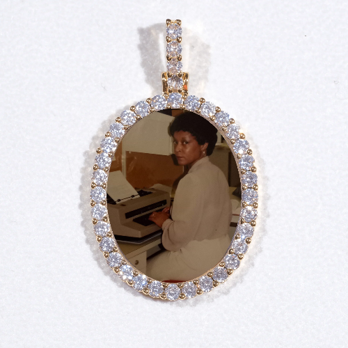 3D Oval Custom Picture Pendant