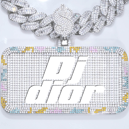 CUSTOM LETTER NECKLACE 3D COLORFUL SQUARE