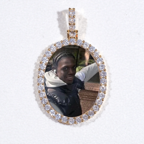 3D Oval Custom Picture Pendant