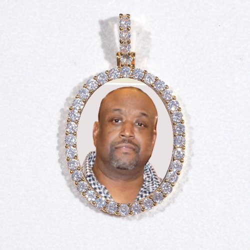 3D Oval Custom Picture Pendant