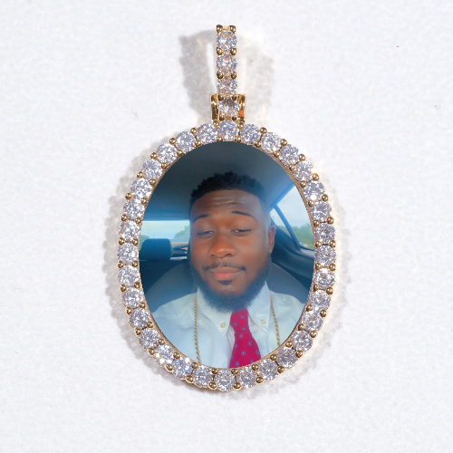 3D Oval Custom Picture Pendant