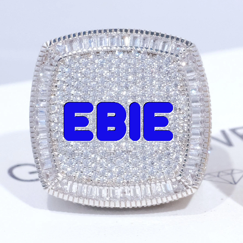 CUSTOM LETTER 3D ICED RING