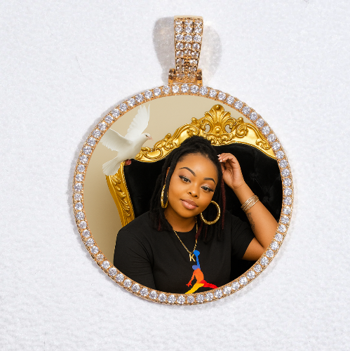 MEDIUM 3D CIRCLE CUSTOM PICTURE PENDANT
