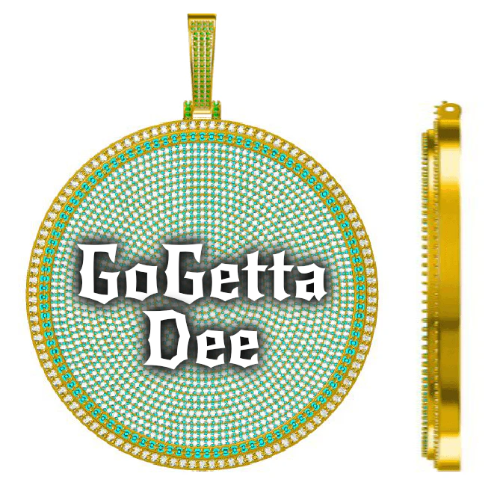 CUSTOM LETTER NECKLACE 3D BIG DISC