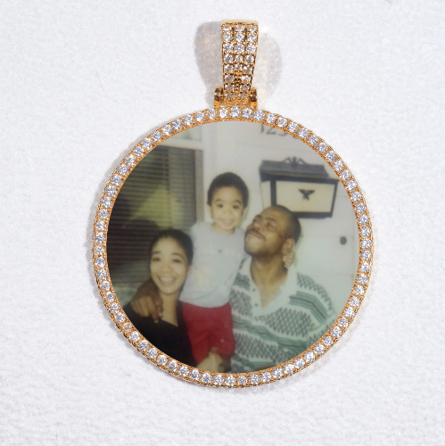 MEDIUM 3D CIRCLE CUSTOM PICTURE PENDANT