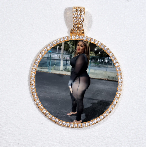 MEDIUM 3D CIRCLE CUSTOM PICTURE PENDANT