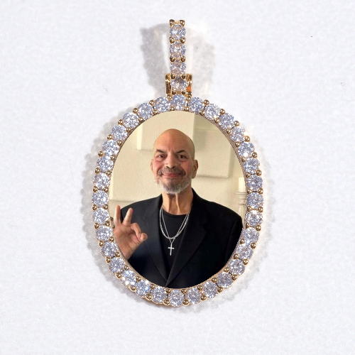 3D Oval Custom Picture Pendant