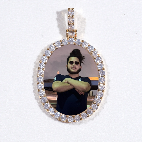 3D Oval Custom Picture Pendant