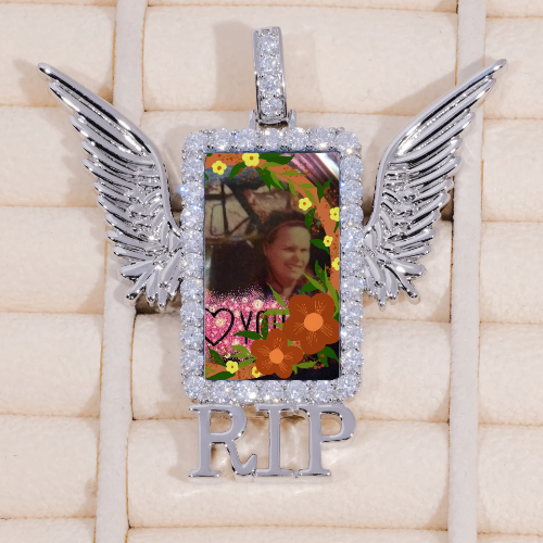 RIP WING 3D CUSTOM PICTURE PENDANT