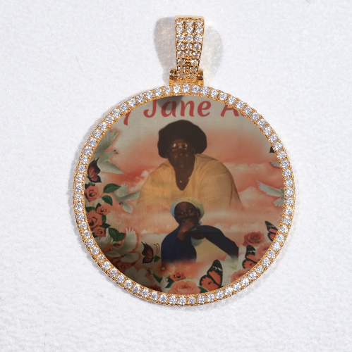 MEDIUM 3D CIRCLE CUSTOM PICTURE PENDANT