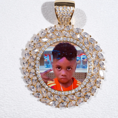 Large 3D Wheat Ear Custom Picture Pendant
