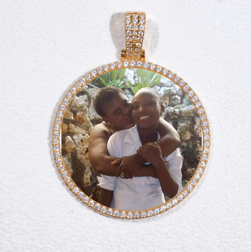 MEDIUM 3D CIRCLE CUSTOM PICTURE PENDANT