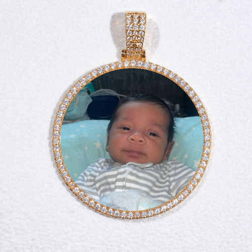 MEDIUM 3D CIRCLE CUSTOM PICTURE PENDANT