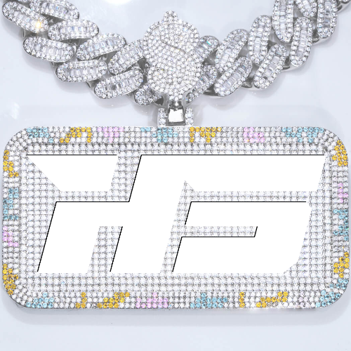 CUSTOM LETTER NECKLACE 3D COLORFUL SQUARE