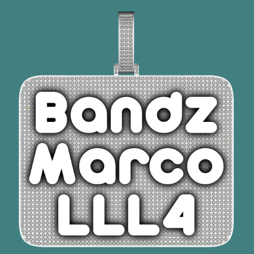 CUSTOM LETTER NECKLACE 3D BIG SQUARE