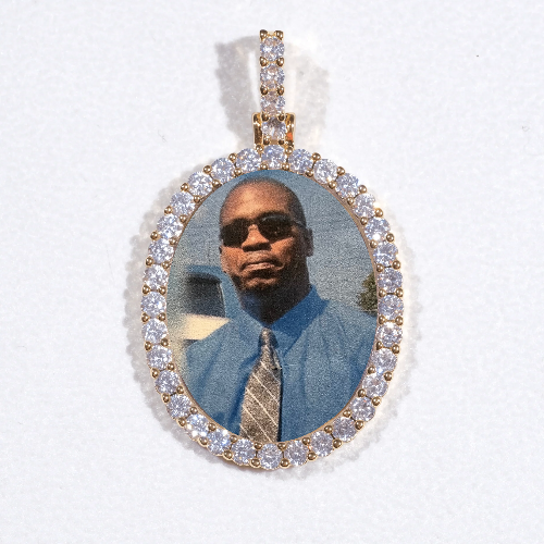 3D Oval Custom Picture Pendant