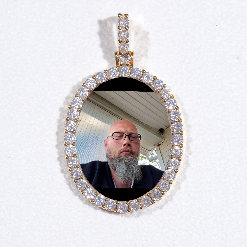 3D Oval Custom Picture Pendant