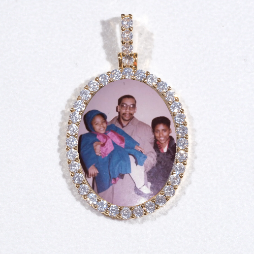 3D Oval Custom Picture Pendant