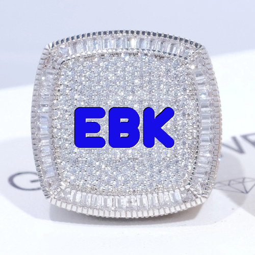 CUSTOM LETTER 3D ICED RING
