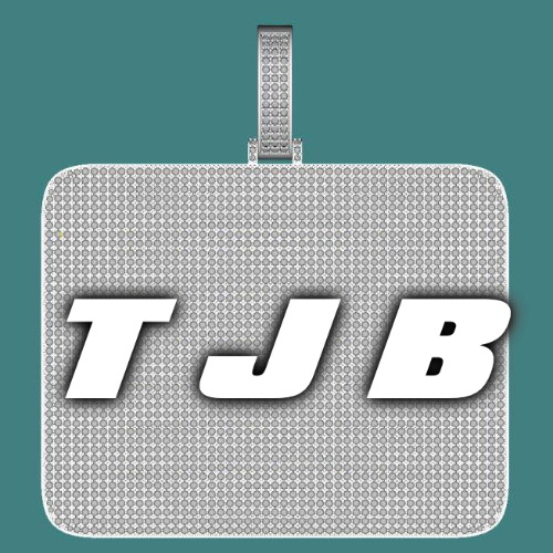 CUSTOM LETTER NECKLACE 3D BIG SQUARE