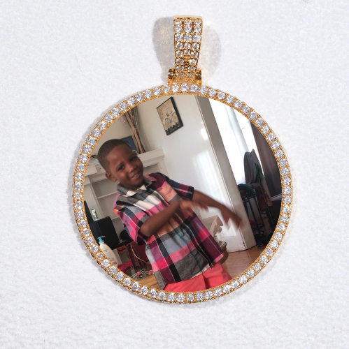 MEDIUM 3D CIRCLE CUSTOM PICTURE PENDANT