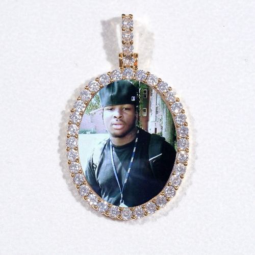 3D Oval Custom Picture Pendant
