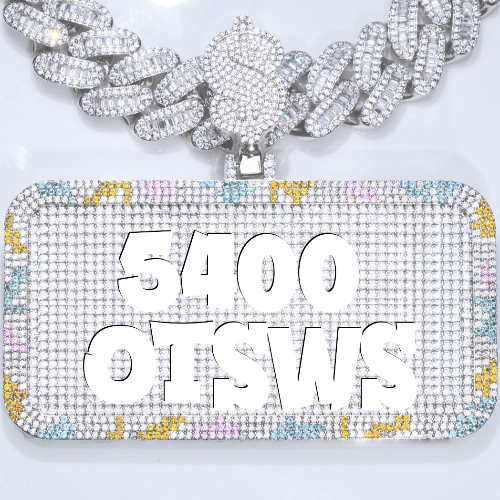 CUSTOM LETTER NECKLACE 3D COLORFUL SQUARE