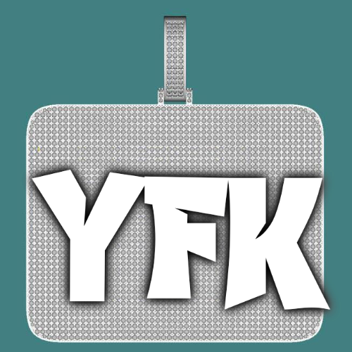 CUSTOM LETTER NECKLACE 3D BIG SQUARE