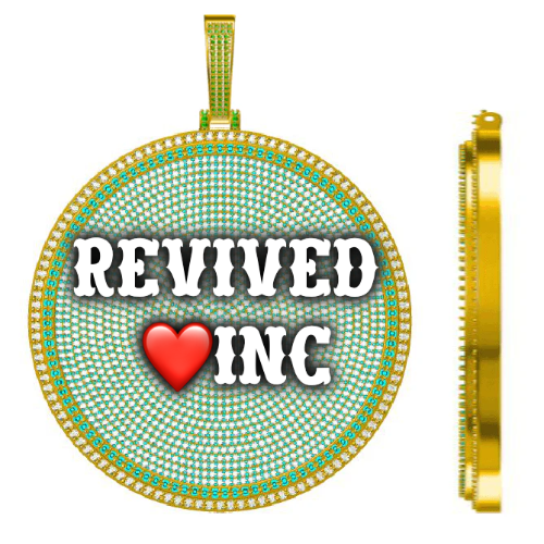 CUSTOM LETTER NECKLACE 3D BIG DISC