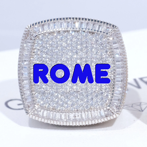 CUSTOM LETTER 3D ICED RING