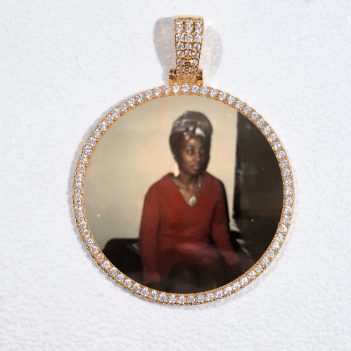 MEDIUM 3D CIRCLE CUSTOM PICTURE PENDANT