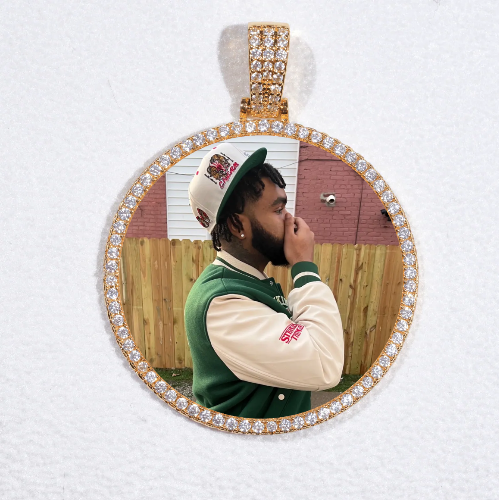 MEDIUM 3D CIRCLE CUSTOM PICTURE PENDANT